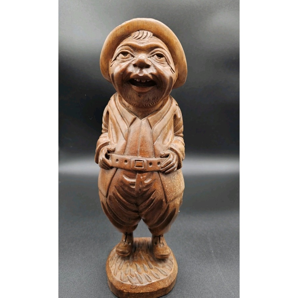 Hand Carved Wooden Statue Labeled Sancho‎ Panza